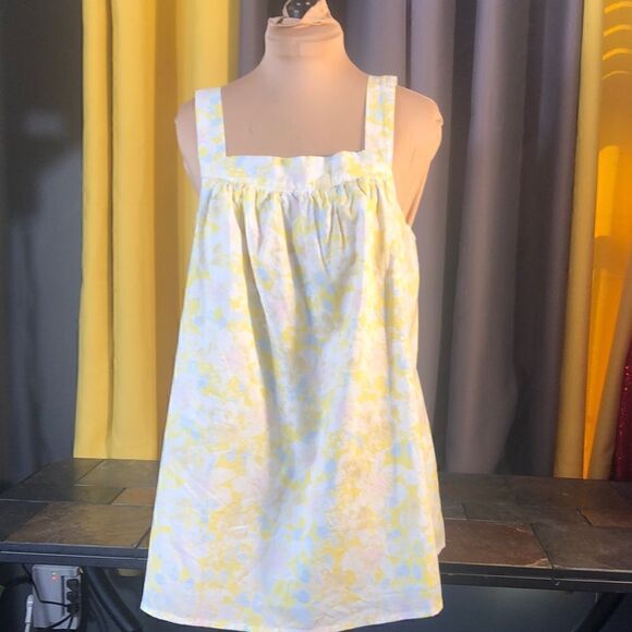 NWOT The Nines By Hatch Yellow Floral maternity Tank top - Picture 1 of 6